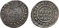 Schleswig-Holstein-Gottorp 1/16 Taler 1648 MH Schleswig Friedrich III. 1616-1659 Leicht gewellt, VF