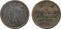 Braunschweig-Calenberg-Hannover Ausbeute Cu Pfennig Georg II. 1727-1760 -
