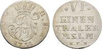 Mecklenburg-Strelitz 1/6 Taler Adolph Friedrich IV. 1752-1794 -