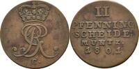 Braunschweig-Calenberg-Hannover Cu 2 Pfennig Georg III. 1760-1820 -