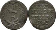 Sachsen-Hildburghausen Cu Heller Ernst 1680-1715 -