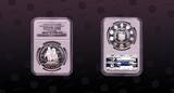 ECUADOR , KM# 98 , Silver, 5000 Sucres, 1994, Proof, Environmental Protection - Galapagos Penguins. Excellent coin in Superb Gem