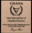 GHANA, KM# 20 , Silver, 50 Cedis, 1981, Proof, Subject: I.Y.D.P. Coin in excellent condition!