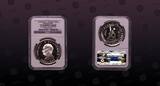 RAS AL - KHAIMAH , KM# 31 , Silver, 10 Riyals, 1970, Proof, Dwight Eisenhower. Nice coin in Gem Proof condition! NGC Scratch Res