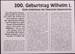SAHARAWI ARAB DEMOCRATIC REPUBLIC , KM# 56 , Silver, 500 Pesetas, 1997, Proof, Germany 20 Mark coin gilt, of Kaiser Wilhelm. Nic