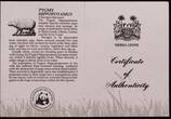 SIERRA LEONE , KM# 41 , Silver, 10 Leones, 1987, Proof, World Wildlife Fund - Pygmy Hippopotamus. Hairline on obverse otherwise