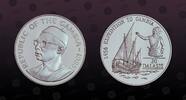 GAMBIA 20 Dalasis GAMBIA, KM# 34 , Silver, 20 Dalasis, 1993, Proof, Expedition to Gambia. Coin in excellent condition! -