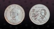 GAMBIA 20 Dalasis GAMBIA, KM# 39 , Silver, 20 Dalasis, 1994, Proof, Mungo Park. Coin in excellent condition! -