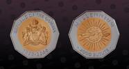GAMBIA 2000 Bututs GAMBIA, KM# 62 , Silver, 2000 Bututs, 1999, Proof, Millennium. Deacgon. Scarce coin. High grade by NGC. NGC Scratch Resistant Ho -