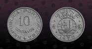 GUINEA - BISSAU 10 Centavos GUINEA BISSAU , KM# 12 , Aluminum, 10 Centavos, 1973, Mint Strike, Portuguese Guinea. Lettering: Republica Portuguesa. Coin -