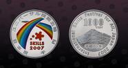 JAPAN 1000 Yen JAPAN , Y# 140 , Silver, 1000 Yen, 2007, Proof, SKILLS - Mount Fuji. Colored. Coin housed in Original Mint Holder in capsule! Co -