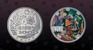 JAPAN 1000 Yen JAPAN , Y# 144 , Silver, 1000 Yen, 2008, Proof, Local Autonomy - Kyoto Prefecture. Colored. Coin housed in Original Mint Holder -