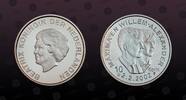 ARUBA 10 Florin ARUBA , KM# 24 , Silver, 10 Florin, 2002, Prooflike, Willem-Alexander & Maxima 2.2.2002. Coin housed in Original Mint Capsule! C -