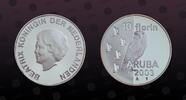 ARUBA 10 Florin ARUBA , KM# 29 , Silver, 10 Florin, 2003, Prooflike, Burrowing Owl. Scarce. Coin housed in Original Mint Capsule! Coin in excell -