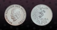 ARUBA 10 Florin ARUBA , KM# 30 , Silver, 10 Florin, 2004, Prooflike, Cuban Tree Frog. Coin housed in Original Mint Capsule! Coin in excellent co -