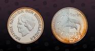 ARUBA 5 Florin ARUBA , KM# 41 , Silver, 5 Florin, 2007, Proof, Year of the Dolphin - 2 jumping Dolphins. Coin housed in Original Mint Capsule! -
