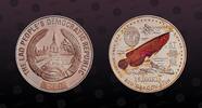 LAOS , KM# 75 , Silver, 15000 Kip, 2001, Proof, Red Dragon Fish. Colored. Scarce silver proof coin in excellent condition! Nice