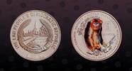LAOS , KM# 94 , Silver, 15000 Kip, 2004, Proof, Golden Monkey. Colored. Coin in excellent condition!