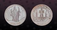 LATVIA 10 Latu LATVIA, KM# 26 , Silver, 10 Latu, 1995, Proof, 800th Anniversary of Riga - Riga XIII Century. Rev. First City seal. Coin in exce -