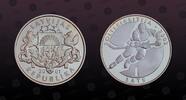 LATVIA 1 Lats LATVIA, KM# 76 , Silver, 1 Lats, 2005, Proof, Ice Hockey World Chamionship 2006. Coin in excellent condition! -