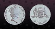 AUSTRALIA 10 Dollars AUSTRALIA, KM# 93 , Silver, 10 Dollars , 1987, Proof, New South Wales. Coin in excellent condition! -