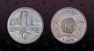 LATVIA 1 Lats LATVIA, KM# 94 , Silver, 1 Lats, 2008, Proof, Hanseatic city of Limbazi. Coin housed in Original Mint capsule! Coin in excellent -