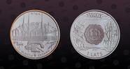 LATVIA 1 Lats LATVIA, KM# 122 , Silver, 1 Lats, 2011, Proof, Hanseatic city of Riga. Coin housed in Original Mint capsule! Coin in excellent c -