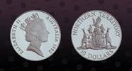 AUSTRALIA 10 Dollars AUSTRALIA, KM# 188 , Silver, 10 Dollars , 1992, Proof, Northern Territory. Coin in excellent condition! -