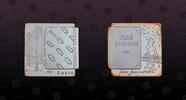 LATVIA 5 Euro LATVIA, KM# 160, Silver, 5 Euro, 2014, Proof, The White Book, 100th Anniversary. Shape: Square. Coin housed in Original Mint cap -