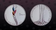 LATVIA 5 Euro LATVIA, KM# 161, Silver, 5 Euro, 2014, Proof, Baltic Way. Coin housed in Original Mint capsule! Coin in excellent condition! -
