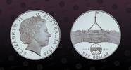 AUSTRALIA 1 Dollar AUSTRALIA, KM# 412 , Silver, 1 Dollar, 1998, Proof, 10th Anniversary - New Parliament House. Coin in excellent condition! -