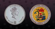 MALAWI, KM# 49 , Silver Plated Copper-Nickel, 5 Kwacha, 2005, Prooflike, Asian Zodiac Animals - Mulricolored Snake. Coin in exce