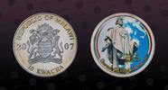 MALAWI, KM# 192 , Silver Plated Copper-Nickel, 10 Kwacha, 2007, Proof, Giuseppe Garibaldi. Multicolored. Coin in excellent condi