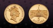 AUSTRALIA 5 Dollars AUSTRALIA, KM# 102 , Aluminum-Bronze, 5 Dollars , 1988, Proof, Parliament House. Coin in excellent condition! -