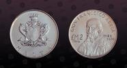 MALTA 2 Pounds MALTA, KM# 24 , Silver, 2 Pounds, 1974, Mint Strike, Giov. Francesco Abela. Coin in excellent condition! -