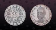 AUSTRIA 25 Shilling AUSTRIA, KM# 2907 , Silver, 25 Shilling , 1970, Mint Strike, 100th Anniversary - Birth of Franz Lehar. Coin in excellent condit -