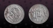 50 Centavos 1951 MEXICO MEXICO, KM# 449 , Silver, 50 Centavos, 1951, Mint Strike, Cuauhtemoc. Nice silver coin! 