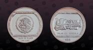 MEXICO, KM# 582 , Silver, 5 Nuevos Pesos, 1993, Proof, Palma Con Cecodrilo - Crocodile. Coin in excellent condition!
