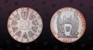 AUSTRIA 50 Shilling AUSTRIA, KM# 2921 , Silver, 50 Shilling , 1974, Proof, 1200th Anniversary - Salzburg Cathedral. Coin in excellent condition! -