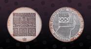 AUSTRIA 100 Schilling AUSTRIA, KM# 2929 , Silver, 100 Schilling , 1976(v) , Proof, Winter Olympics Innsbruck - Ski jump. Coat of Arms on Obverse belo -