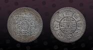2 Mohars 1925 NEPAL NEPAL, KM# 695 , Silver, 2 Mohars, 1925, Mint Strike, Nice silver coin! 