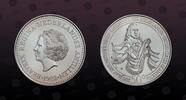 NETHERLANDS ANTILLES 50 Gulden NETHERLANDS ANTILLES , KM# 30 , Silver, 50 Gulden, 1982, Proof, Dutch American Friendship. Coin in excellent condition! -