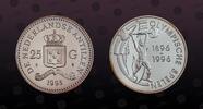 NETHERLANDS ANTILLES 25 Gulden NETHERLANDS ANTILLES , KM# 41 , Silver, 25 Gulden, 1995, Proof, Olympics - Weight lifter. Coin in excellent condition! -