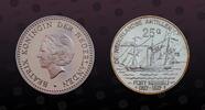 NETHERLANDS ANTILLES 25 Gulden NETHERLANDS ANTILLES , KM# 42 , Silver, 25 Gulden, 1997, Proof, Old steam Sail ship. Coin in excellent condition! -