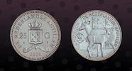 NETHERLANDS ANTILLES 25 Gulden NETHERLANDS ANTILLES , KM# 44 , Silver, 25 Gulden, 1998, Proof, World Wildlife Fund - Whitetail buck and doe. Coin housed in Ori -