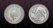 NETHERLANDS ANTILLES 5 Gulden NETHERLANDS ANTILLES , KM# 74 , Silver, 5 Gulden, 2004, Proof, 50th Anniversary - Charter for the Kingdom of Netherlands includ -
