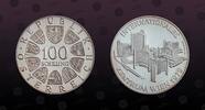 AUSTRIA 100 Schilling AUSTRIA, KM# 2944 , Silver, 100 Schilling , 1979, Proof, Vienna International Center. Coin in excellent condition! -