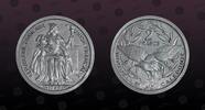 NEW CALEDONIA 2 Francs NEW CALEDONIA , KM PE 3 , Aluminum, 2 Francs, 1949(a), Specimen, Kagu bird. Very rare Piefort with Essai coin! Double Thickness. -