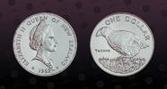 NEW ZEALAND 1 Dollar NEW ZEALAND , KM# 51a , Silver, 1 Dollar, 1982, Proof, Takahe. Coin in excellent condition! -