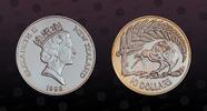 NEW ZEALAND 10 Dollars NEW ZEALAND , KM# 124 , Silver, 10 Dollars, 1998, Mint Strike, Kiwi bird. Very rare and expensive coin. Hard to get! Excellent c -